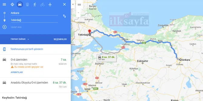 Ankara-Tekirdağ Güzergâhı: Geçilen Şehirler [2026] - Kapak Görseli